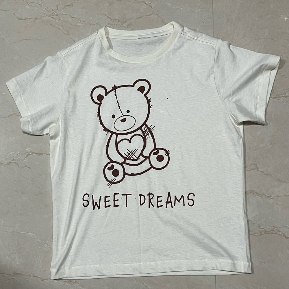 Romantic blue baby tee